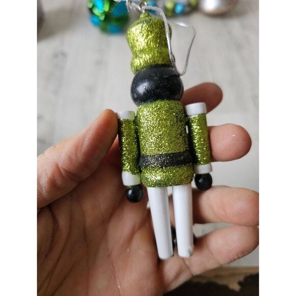 Vintage nutcracker musician band glitter blue red ornament Xmas tree hallmark - Picture 10 of 10